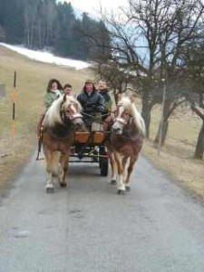 Kutschenfahrt um Freistadt am 03. März 2001